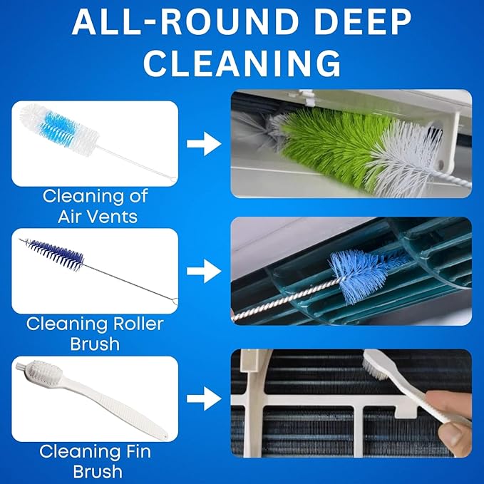 Oiktylr Mini Split Cleaning Kit Bag with 2L High Pressure Sprayer, Air Conditioner Cleaning Kit with Waterproof PVC AC Cleaning Cover Bib with 10pcs HVAC Cleaning Tools, Small