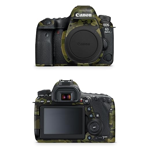 Camera Skin Compatible with Canon EOS 6D Mark II Camera (2017) - Green Camouflage - Premium 3M Vinyl Protective Wrap Decal Cover - Easy to Apply | Crafted in The USA by MightySkins