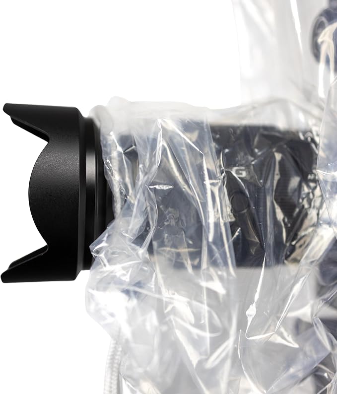 OP/TECH USA Rainsleeve Camera Cover - Clear Rain & Dust Sleeve for Shooting Photos & Video, with Viewfinder Access - Camera Rain Cover, Flash, 2 Pack