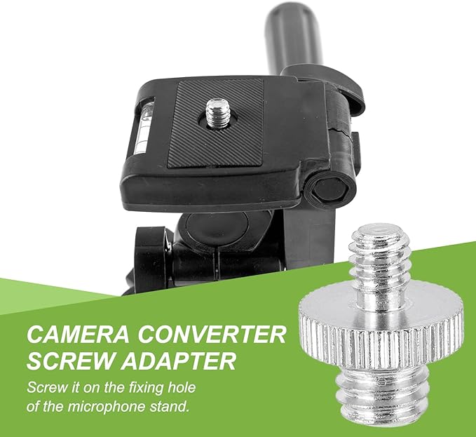PATIKIL 3/8" Male to 1/4" Male Thread Camera Tripod Screw Adapter, 6 Pcs Camera Converter Screw Adapter Connector for Microphone Tripod Monopod Ball Head Light Stand Mount, Silver