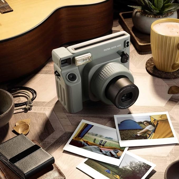 Fujifilm Instax Wide 400 Instant Film Camera Bundle with Fuji Instax Wide Instant Film Color Print (60 Sheets) + Travel Bag + Rechargeable Batteries with Charger and Lens Cleaning Kit