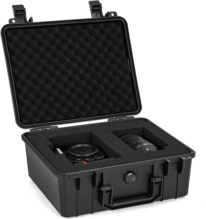 ITHWIU Protective Hard Case Shockproof Water-resistant with Customized DIY Foam Insert fit for Camera, etc, 11 X 9.5 X 5-Inch