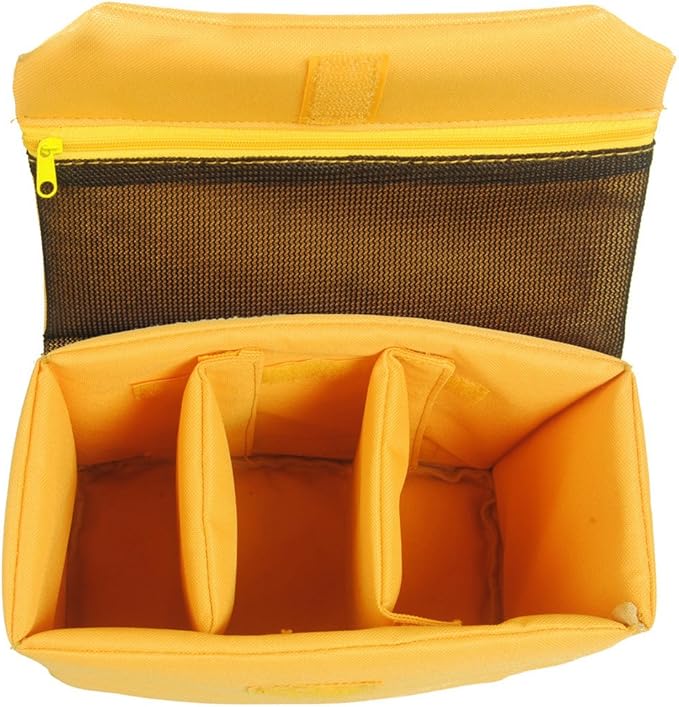 peacechaos Men's Lightweight Vintage Waterproof Canvas DSLR SLR Shockproof Camera Shoulder Messenger Bag Sling bag (Yellow)