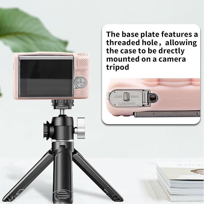 Easy Hood SX740/SX730 Camera Case, Camera Cover Silicone Sleeve Protective Case, Anti-scratch Soft Camera Body Skin for PowerShot SX740/SX730 HS Digital Camera,Light Pink
