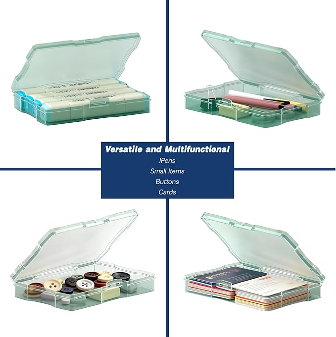 ＯｐｐｓＺｅｃｅ 4" x 6" Photo Organizer Storage Container with 16 Inner Case, Photo Storage Box with Handle for Crafts, Arts, Scrapbooking Stationery, Seed, Sewing Supplies, Arts Supply(Rainbow-Colored)
