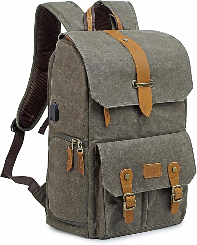 ZESTTREK Camera Backpack Bag Big - Professional DSLR Camera Bag with Waterproof Rain Cover Laptop Compartment Photograhy Backpack Case ﻿