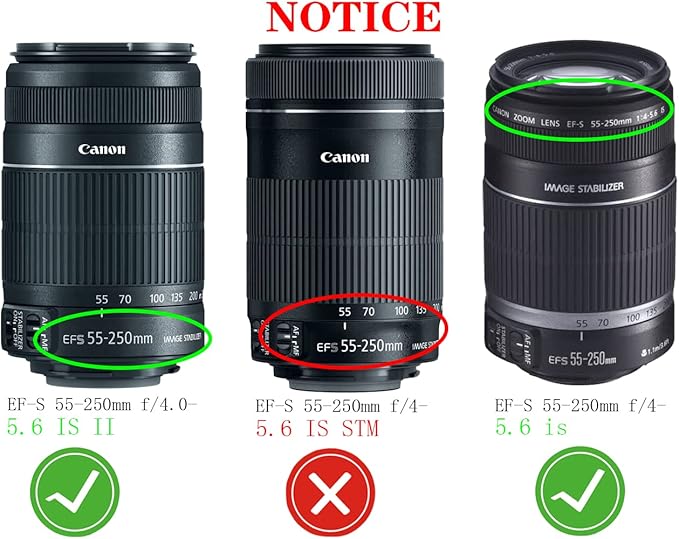 ET-60 Lens Hood Shade for Canon EF 75-300mm f/4-5.6 III,EF 75-300mm f4-5.6 III USM,EF-S 55-250mm f4-5.6IS II,EF-S 55-250mm f/4-5.6 is(Not for is STM),HUIPUXIANG 58mm Lens Hood