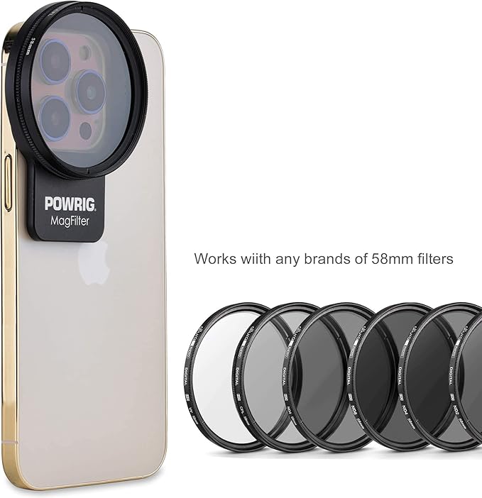 58mm Magnetic Camera Lens Filter Mount for iPhone 14/15/16 Pro Max
