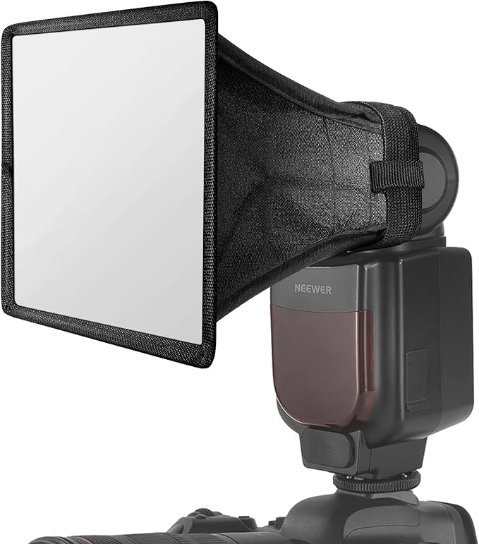 NEEWER Flash Diffuser Light Softbox 5" x 4", Universal, Collapsible with Storage Pouch Compatible with Canon Nikon Sony Godox Yongnuo NEEWER speedlight