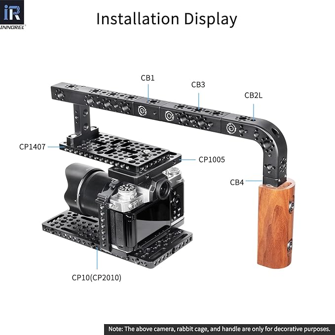 INNOREL CB2L ARRI Positioning Top Handle Extension Universal CNC Multi-Function Cheese Handle 90° Right Angle Fixture Handle 3/8" Screw Fixed for Camera Rabbit Cage Video Equipment Gimbal Stabilizer