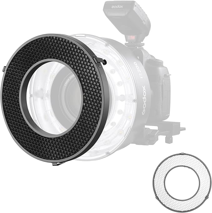 Godox R200-HC30 30° Honeycomb Grid for Godox R200 Ring Flash Head, Photography Lighting Accessory for Creative Shooting, Art, Advertising, Product Shooting