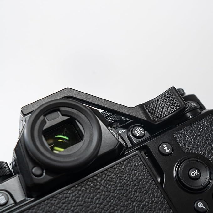 Metal Thumb Up Grip for Nikon Zf Camera, Hot Shoe Thumb Rest Support Grip ，Exclusive Vintage Anti-Slip Pattern, Enhance The camera's Grip Feel (Black)
