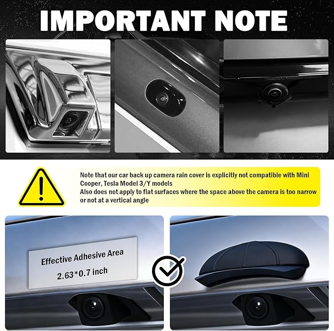 Baseball Cap Backup Camera Rain Shield for Car,Wider & Longer Car Reverse Camera Rain Cover as Cars Decorations to Block Rains Water,Silicone Rear View Backup Cameras Cover