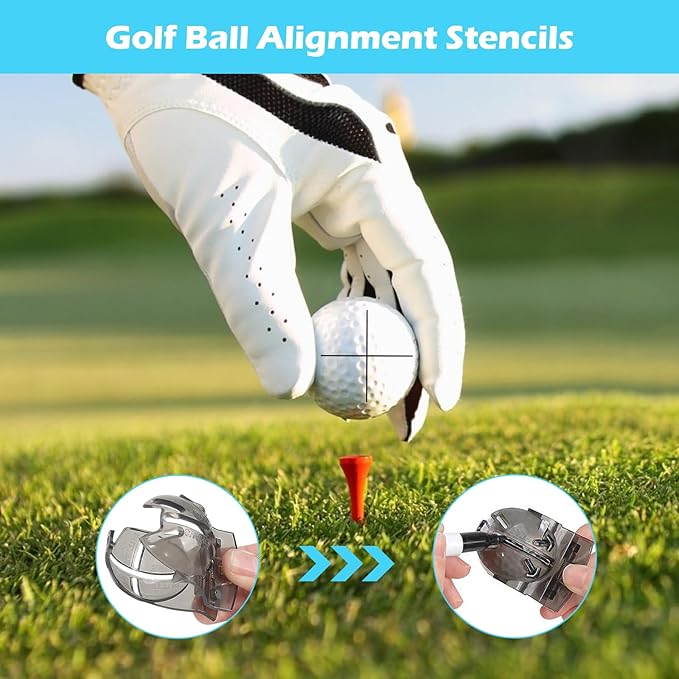 Golf Club Cleaning Kit,Golf Accessories,Golf Cleaning Kit with Golf Club Cleaner Water Brush,Towel,Divot Repair Tool,Groove Sharpener,Golf Ball Alignment Complete Golf Kit