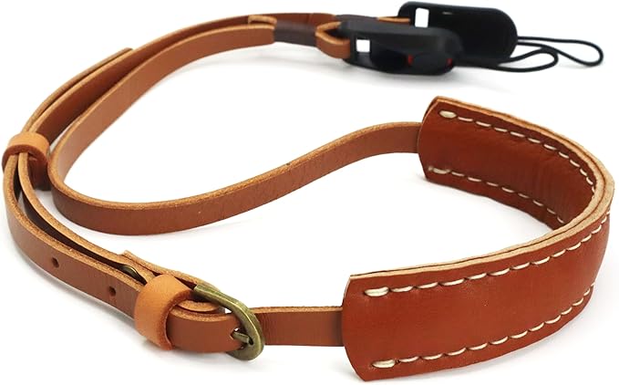 SNLxStudioz Handmade Genuine Leather Camera Strap - Quick Release Shoulder Neck Belt Compatible with Sony, Fujifilm, Canon, Nikon Mirrorless & DSLR - Vintage Retro Style, Handcrafted Soft & Secure Fit
