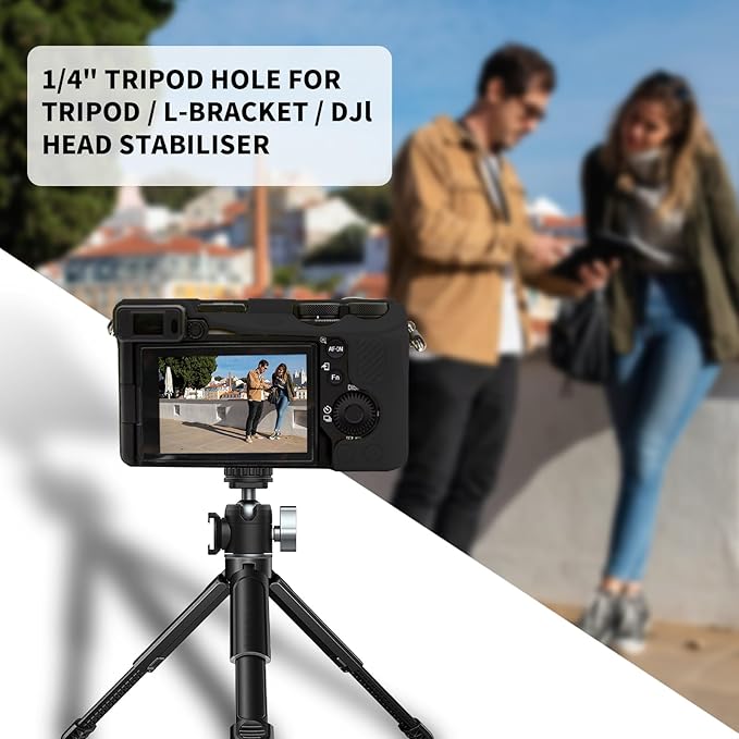 Easy Hood Camera Case for Sony Alpha 6700, Soft Silicone Protective Cover a6700 DSLR Camera Anti-Scratch Slim Fit Body Skin Protector Housing Sleeve for Sony A6700 Mirrorless Camera Black