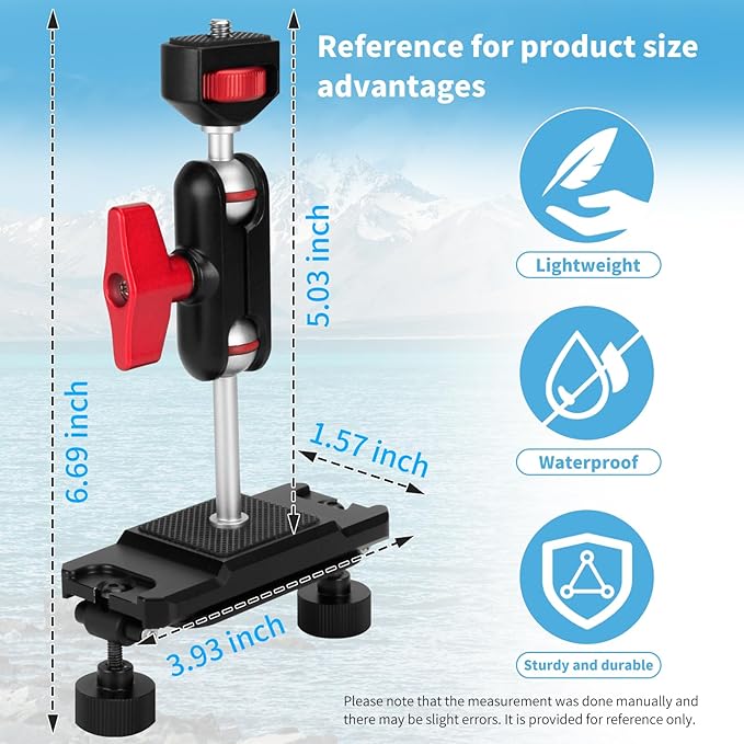 Fantaseal Phone Action Camera Fence Clamp Mount Car Holder Steel Pillars Vlogging Kit w/Strong Neodymium Magnet for GoPro Insta-360 DJI OSMO iPhone Tennis Baseball Softball Sports Game Video Recording
