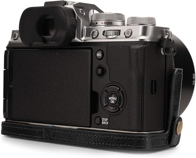MegaGear MG1923 Ever Ready Genuine Leather Camera Half Case Compatible with Fujifilm X-T4 - Black