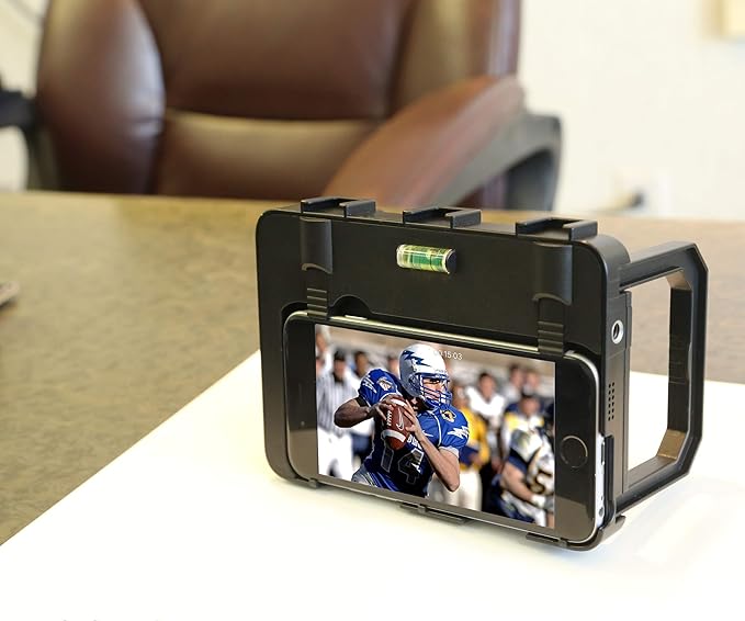MegaMount Multimedia Rig Case Video stabilizer for Apple iPhone 8 and 7. Easily Attach Lenses, Lights, Microphones. Great for Video Recording. Mounts on Tripods and Monopods