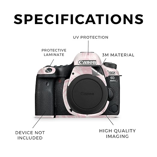 Camera Skin Compatible with Canon EOS 6D Mark II Camera (2017) - Silky Pink - Premium 3M Vinyl Protective Wrap Decal Cover - Easy to Apply | Crafted in The USA by MightySkins