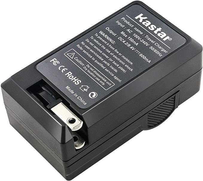 Kastar 2-Pack BN-VF707U Battery and AC Wall Charger Replacement for JVC BN-VF707U BN-VF707UE BN-VF707US BN-VF714U BN-VF714UE BN-VF714US BN-VF733U BN-VF733UE BN-VF733US Battery, AA-VF7 AA-VF7U Charger