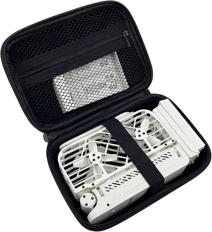 Black Hoverair X1 Camera Case - Store Drone, Charger, 2 Batteries - Smart Case with Carrying Strap