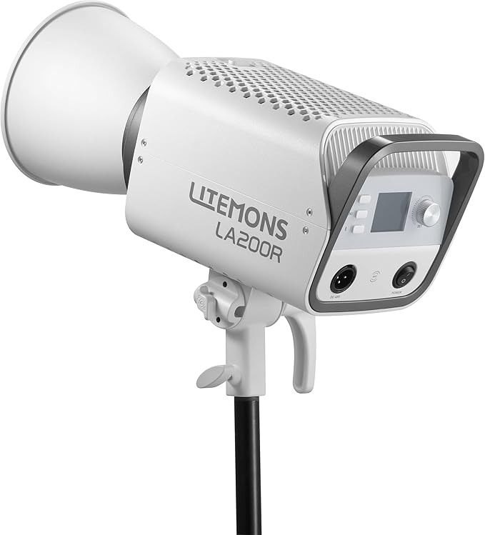 Godox Litemons RGB LED Monolight 220W, 1800–10000K Full Color Video Light, 64,000 Lux, NFC & App Control, Bowens Mount, Black Housing (LA200RK1)