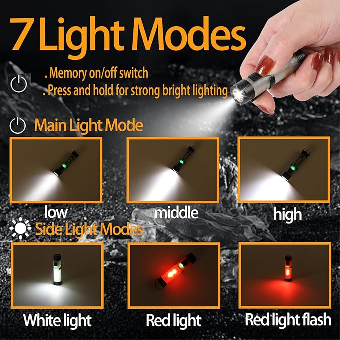3 Pack Rechargeable Keychain Flashlight, 300 Lumens USB C Rechargeable EDC Flashlights, Portable Small Mini Tiny Led Flashlight with Pocket Clip for Camping, Hiking, Emergencies Travel
