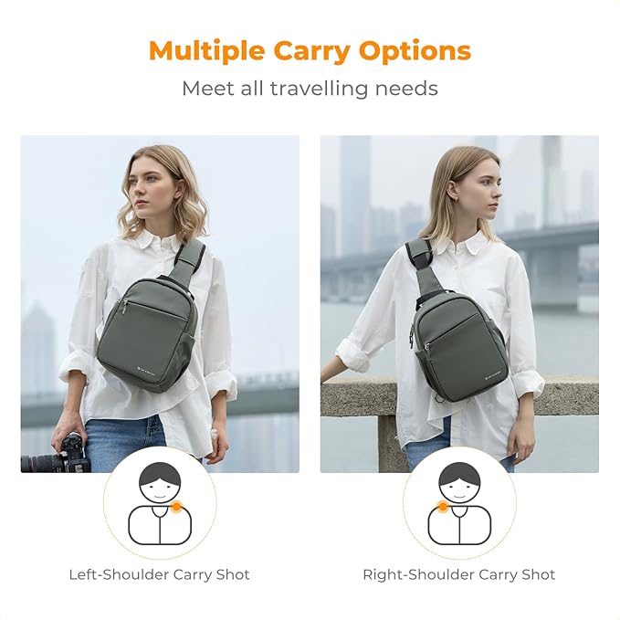 K&F CONCEPT Small Camera Bag for Photographer, Camera Sling Crossbody bag for DSLR/SLR/Mirrorless Camera, Compact Camera Case for Men and Women