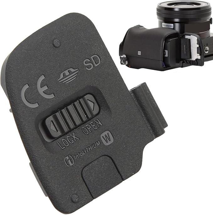 Diyeeni Replacement Battery Door Cover, for A6000 ILCE 6000 Camera Battery Compartment Lid Cover, Camera Repair Part Accessory