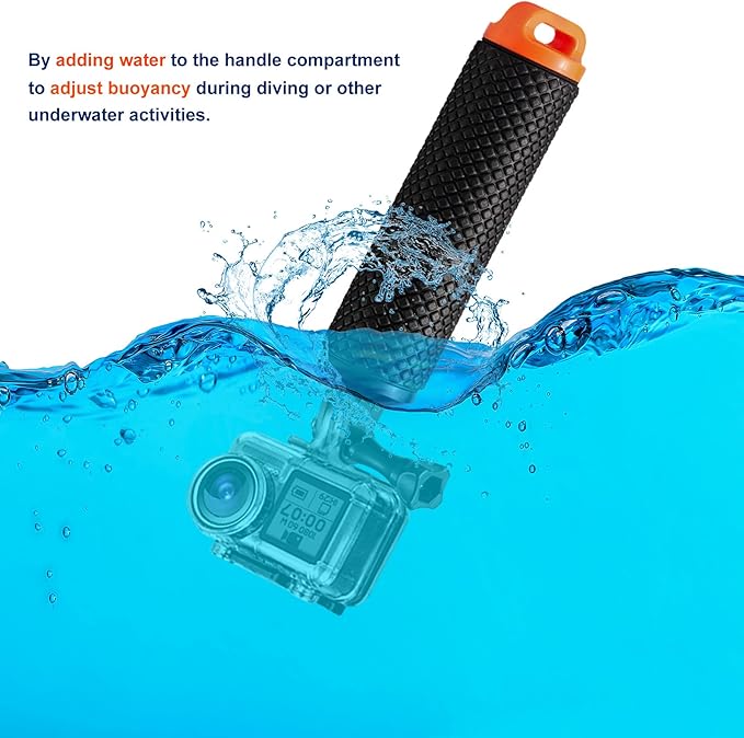 Yullmu Floating Hand Grip, Waterproof Pole Mount for GoPro Hero 13/12/11/10/9/8/7/6/5/4/3/3+/2/1 Session, Handle Mount Accessories for Fusion AKASO DJI Osmo Action Cameras