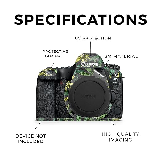 Glossy Glitter Camera Skin Compatible with Canon EOS 6D Mark II Camera (2017) - Cannabis Culture - Premium 3M Vinyl Protective Wrap Decal Cover - Easy to Apply | Crafted in The USA by MightySkins