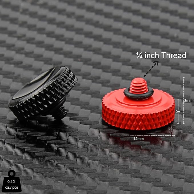 Yullmu Camera Shutter Button 2 Pack (Red & Black) Pure Copper Soft Release 1/4 Inch Thread Compatible with Fuji X-T5 3 4 X100V X-T30 Leica M9 Nikon DF and More Comfortable & Easy to Install