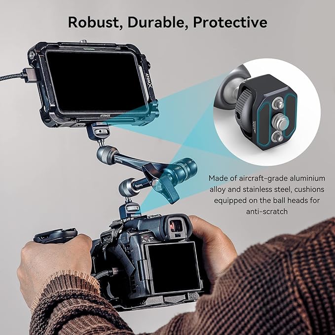 SMALLRIG Rosette Magic Arm 11 Inch with Ball Head, 1/4"-20 Screws, and Anti-Twist Pins, for Cameras/iPads/Monitors/LED Lights/Smartphones/Action Cameras, Max Load Capacity 3kg
