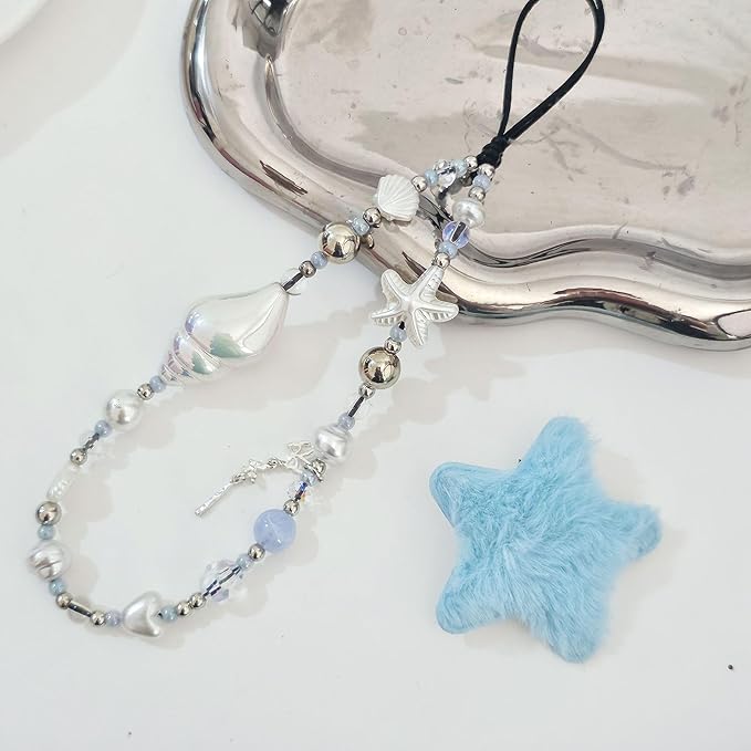 Beaded Camera Wrist Strap Cute Digital Camera Charm Lanyard Phone Charms Strap Beaded Camera Chain for Phone Bag Keychain