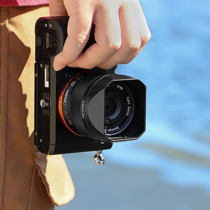 Haoge LH-RX1B Square Metal Bayonet Lens Hood Shade for Sony FE 35MM F2.8 55MM/F1.8 Carl Zeiss Sonnar T* FE 24mm F1.8 ZA E Mount Lens