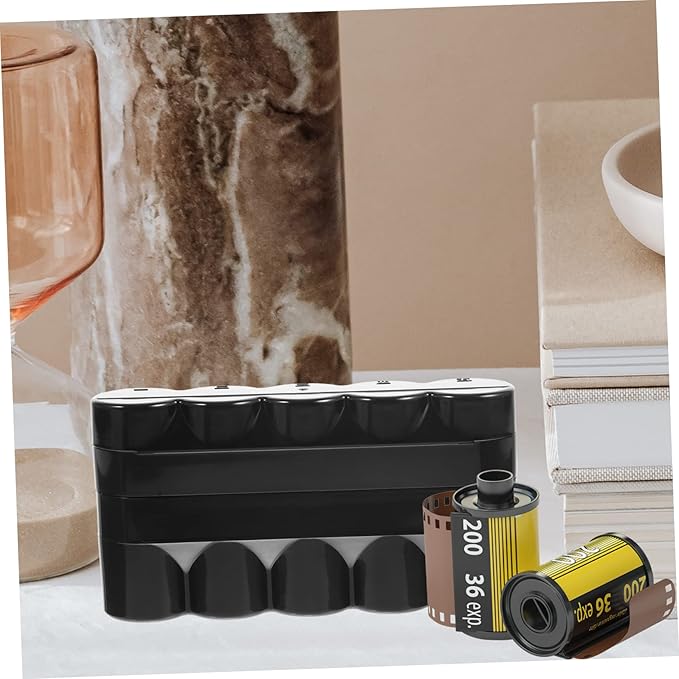 120 Film Roll Storage Box Hard Plastic Film Canisters Organizer Dividers Protective Empty Case for Photography Enthusiasts