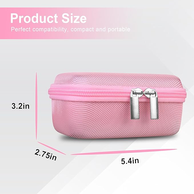 Canboc Carrying Case for KODAK EKTAR H35/ H35N/ KODAK Snapic A1 Film Camera, H35/ Snapic A1 Film Camera Bag, Zipper Mesh Pocket fits Film, Batteries, USB Cable, Pink (Case Only)