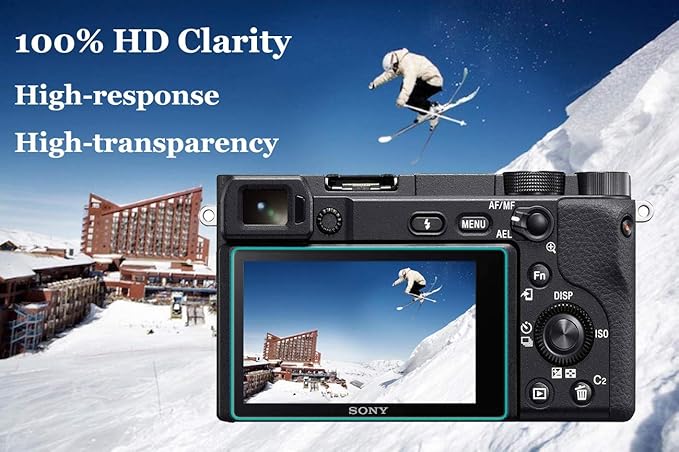 ULBTER A1 Screen Protector for Sony Alpha 1 / A1 Camera & Hot Shoe Cover 0.3mm 9H Hardness Tempered Glass Anti-Scrach Anti-Fingerprint Anti-Bubble [3+2 Pack]