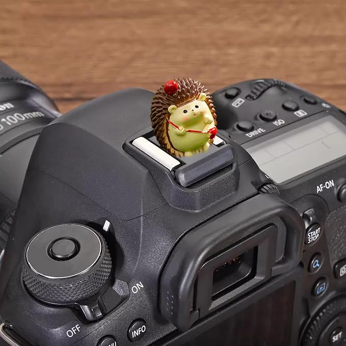 Camera Hot Shoe Cover, Cute Hot Shoe Cap, Hot Shoe Protector Compatible with Sony Fujifilm Fuji Canon Nikon Pentax Leical Panasonic (2pcs Hedgehog)