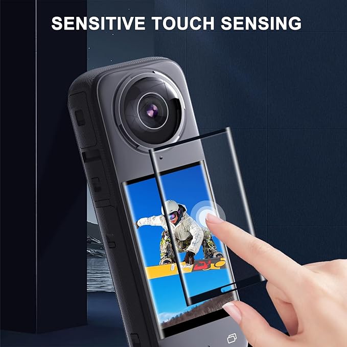 FitStill LCD Film Screen Protector Compatible with Insta 360X5,Tempered Glass Screen Cover for Insta 360 X5/X4 Action Camera Accessories,Ultra HD,9H Hardness,Scratch Resistant