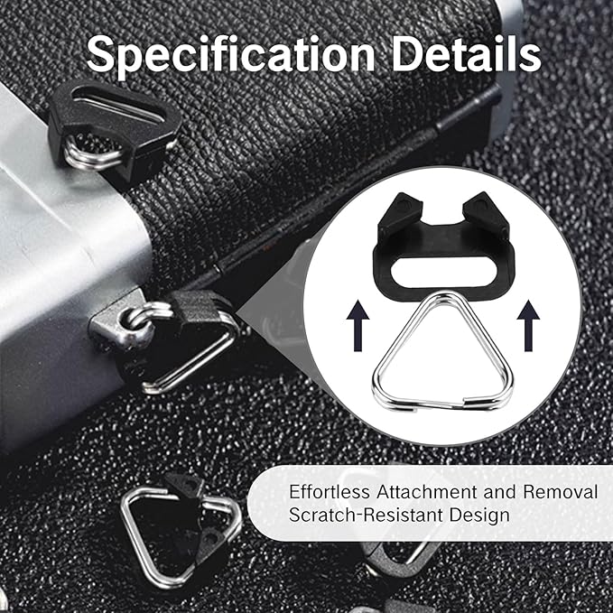 NIIIYTYB 6Pcs Camera Strap Quick Release Clips with Metal Hooks Neck Strap Fast Links Clamps Anchor Connectors Adjustable Quick Release Buckles for DSLR Style Adapter with Steel Lug Rings