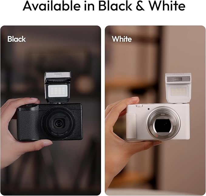 ULANZI SL03 Camera Mini Flash Speedlite with Video Light for Beginners Basic, GN8 6500K Flash 90° Angle Adjustable Compatible with Sony/Canon/Fuji/Nikon DSLR, Universal Single Contact Hot Shoe Mount