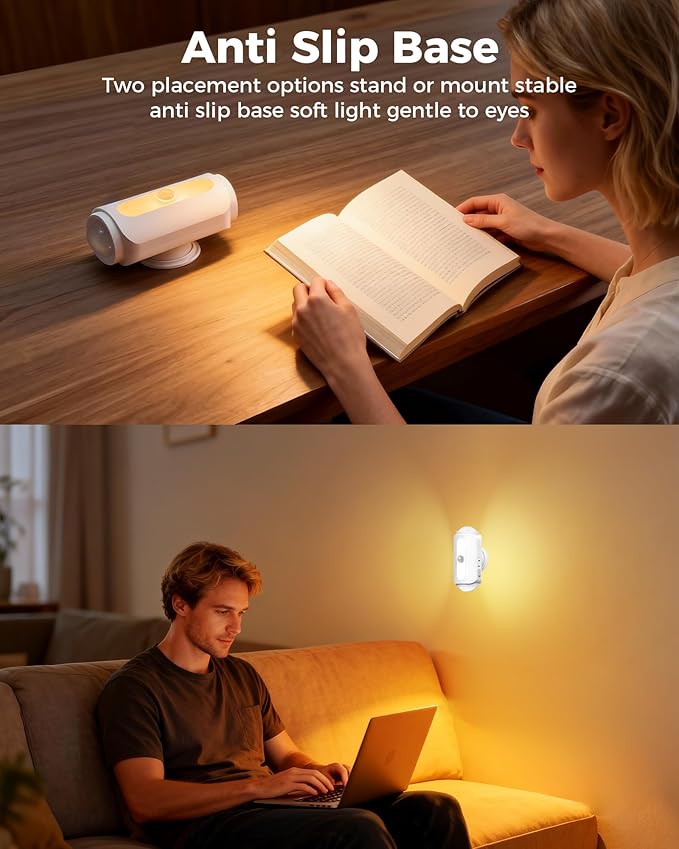 Motion Sensor Wall Light, Rechargeable Peel and Stick on Sconce Set of 2, Wireless No Drill RGB Wall Lamps, Magnetic Battery Operated Indoor Lighting for Hallway, Stairs, Bedroom, Bathroom, Bar Decor
