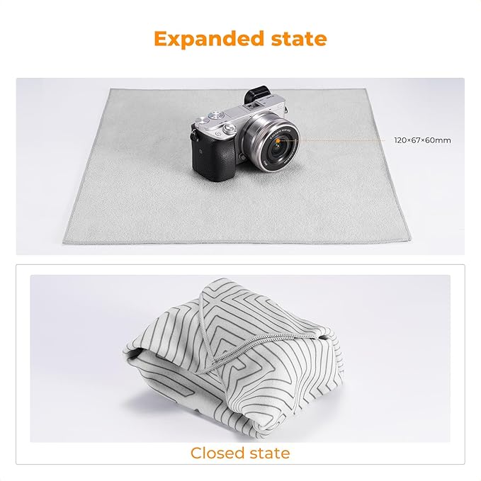 K&F CONCEPT Lens Camera Protective Wrap, Anti-scratch Lens protector, Magic Self-Adhesive Cloth Camera Wrap for Camera Lens/DSLR/Accessories