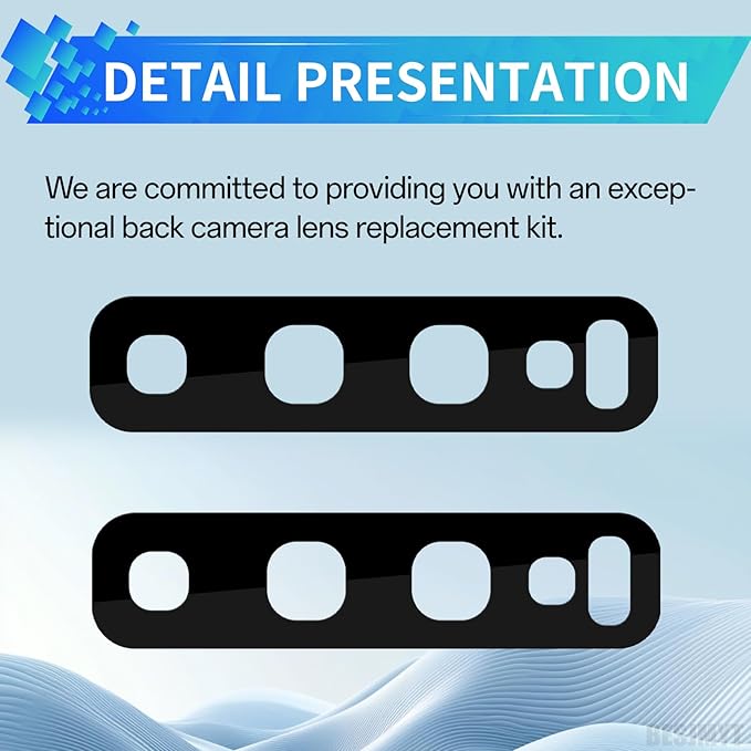 2 Pack Rear Camera Lens Replacement for Samsung Galaxy S10 Plus Adhesive Back Camera Glass Lens with Full Fix Tool Repair Kit Tweezers Dust Cloth for S10 Plus SM-G975U SM-G975U1