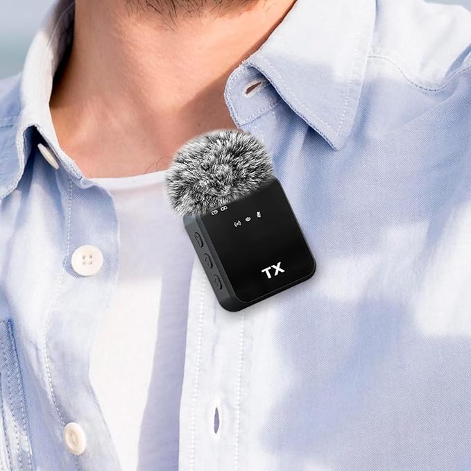 3 in 1 Mini Wireless Lavalier Microphone for iPhone/Android/Camera,328ft Transmission, 18H Battery Life, Noise Reduction Lapel Mic for Record Interview, Vlogs, YouTube, Tiktok