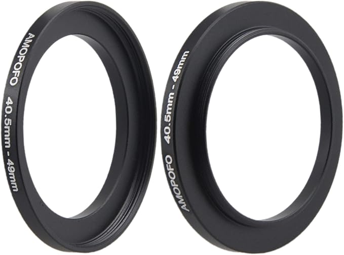 40.5 to 49mm Metal Step Up Ring Adapter for Canon,for Nikon,for Sony,for Fuji, Camera Lenses & UV,ND,CPL Camera Filters, Made from CNC Machined Space Aluminum with Matte Black Electroplated Finish