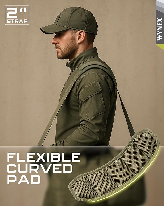 WYNEX Shoulder Strap Pad for Tactical Pouch, Universal Bag Strap with Detachable Thick Pad Single Shoulder Straps Replacement