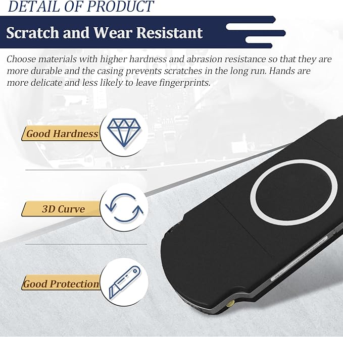 2PCS Battery Back Door Cover Case for Sony PSP 2000 2001 3000 3001 Fat Back Cover Replacement Rear Battery Cover Housing Door Accessories Parts with Repair Tools(Black)